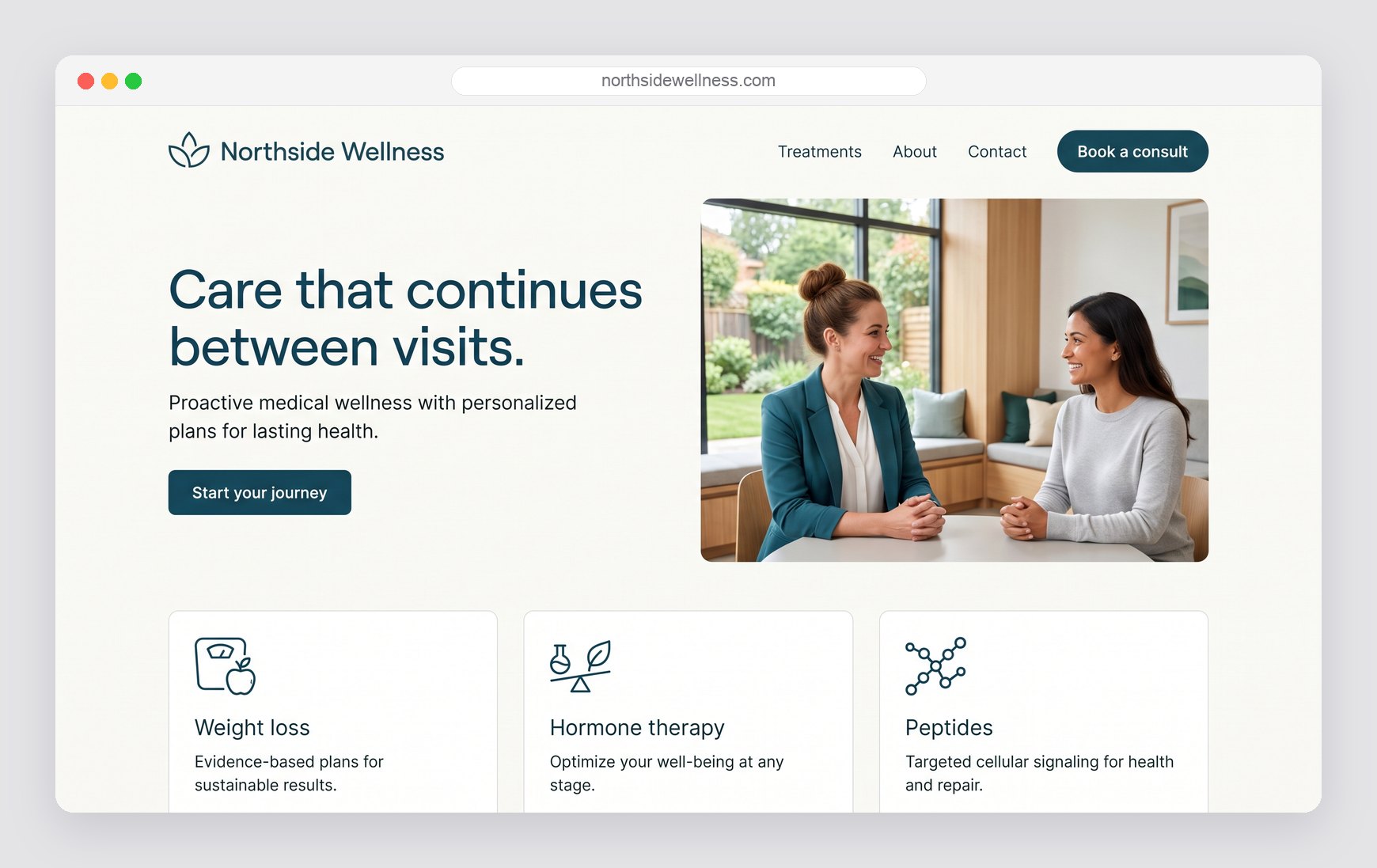 A sample clinic website